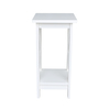 International Concepts Rectangle 24" X-Sided Plant Stand Snow, 12 in W X 12 in L X 24 in H, Wood, White OT08-3071X